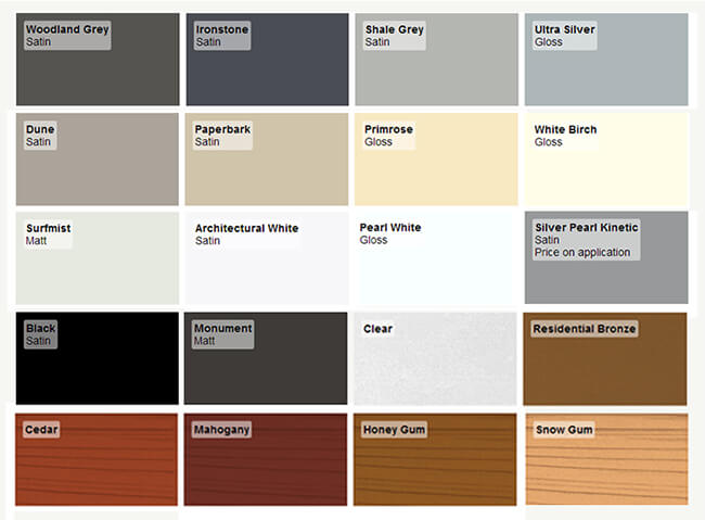 couleurs de fenêtres