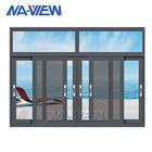 Portes en verre de glissement coulissantes en aluminium de GV Windows avec la fenêtre de traverse