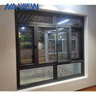 Fenêtre en aluminium commerciale de tissu pour rideaux de cadre de Windows de tissu pour rideaux en verre affleurant