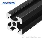 Profil en aluminium noir adapté aux besoins du client d'extrusion d'angle