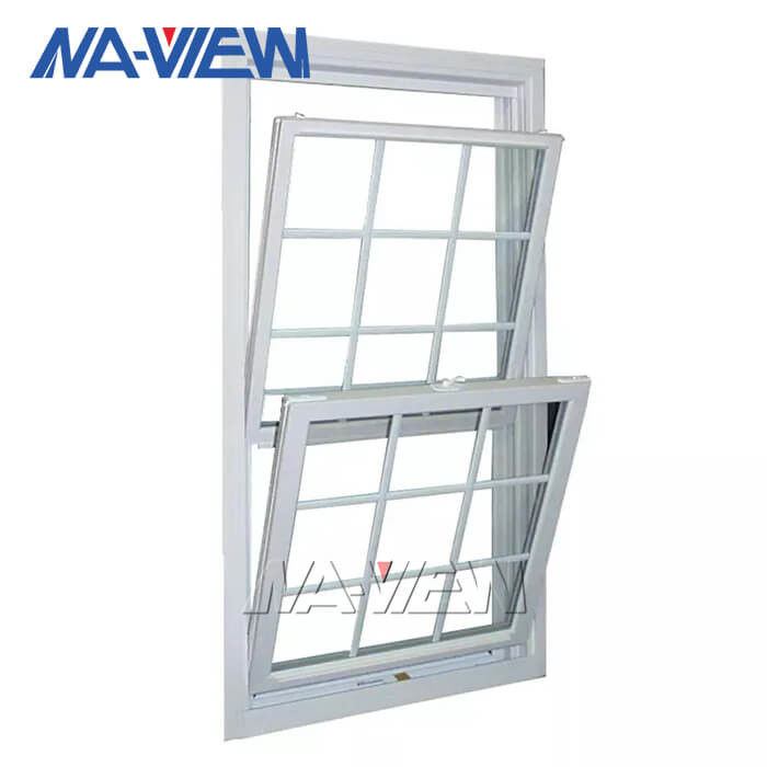 Fenêtre moderne en aluminium de trémie de petit prix fait sur commande d'ODM d'OEM double